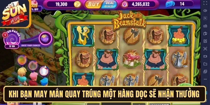 Đại Chiến Mộc Tinh Sunwin - Đỉnh Cao Game Nổ Hũ 2026 3 Sunwin Khi bạn may mắn quay trúng một hàng dọc sẽ nhận thưởng cực lớn