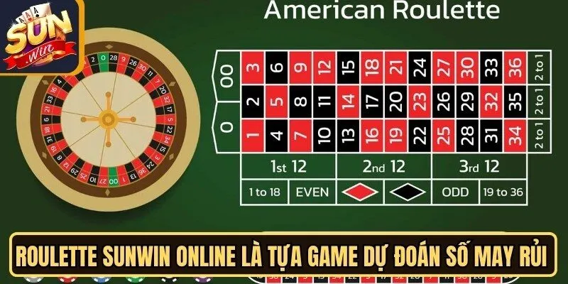 Roulette Sunwin online là tựa game dự đoán số may rủi thú vị